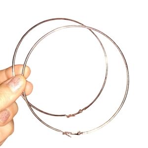 Huge Silver 4 Inch Hoops Oversized Classic Hoop Earrings Big Round Large Circle